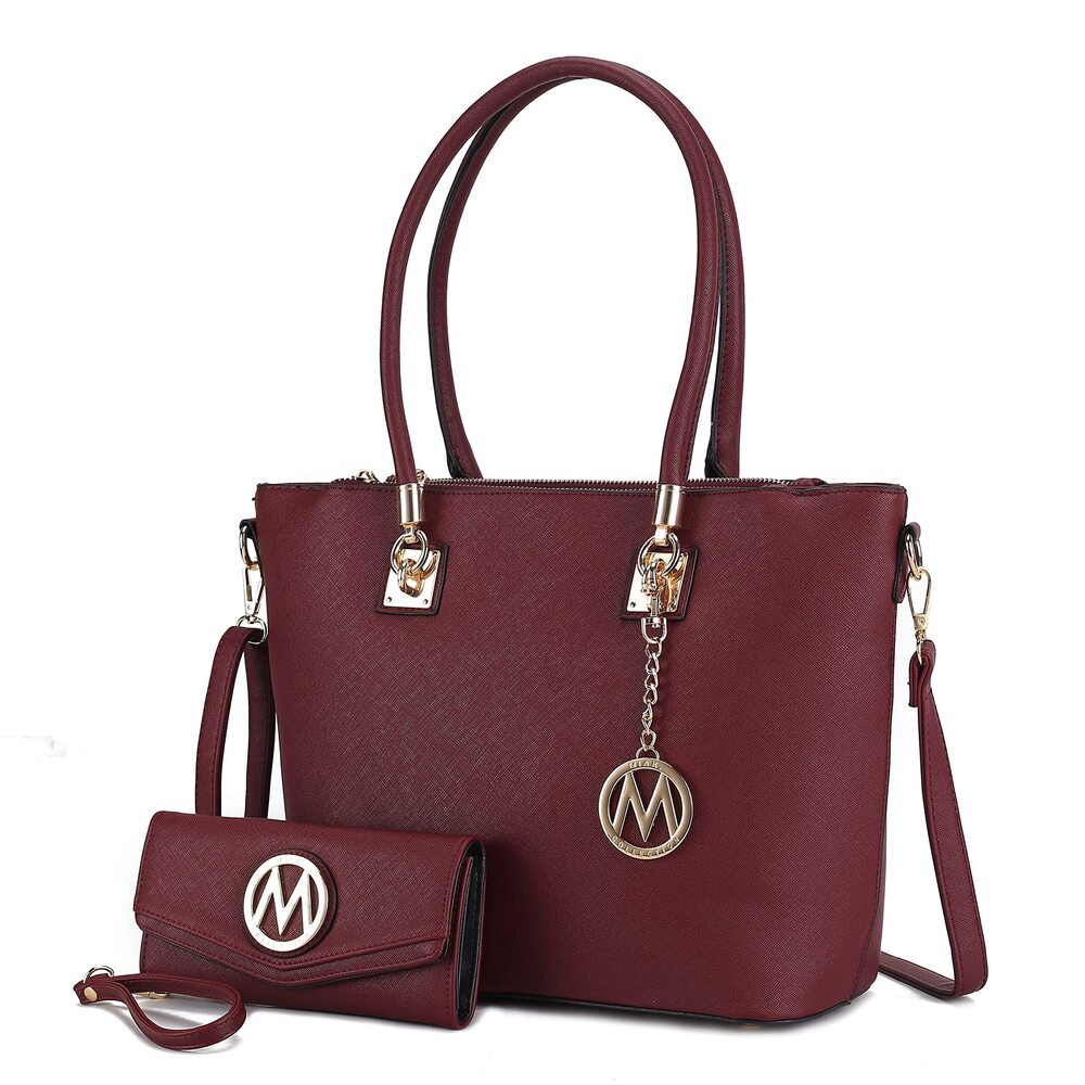 8211 Shoulder Handbag , PU Leather Pocketbook Crossover Top-Handle Purse